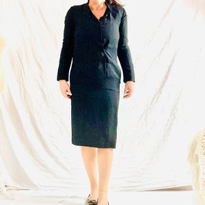 Vintage Pauline Trigere Black Dress Union Made in USA Fits Size 8/10